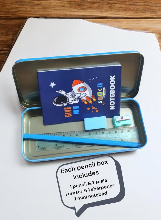 Le Delite Space Astronaut Theme Pencil Box Case with Pencil, Scale,Eraser,Sharpener & Diary Combo Set | Birthday Return Gift Party Favor for Kids (Space - 10 Box) - Image 3